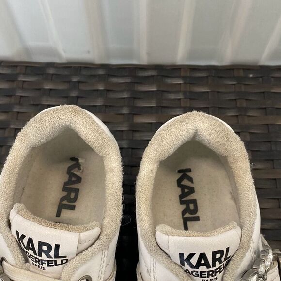 Karl Lagerfield, Paris, buckle retro platform sneakers - Picture 3 of 9